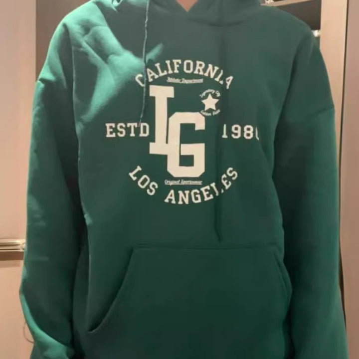 Women's hoodie with sporty California print Lisslune