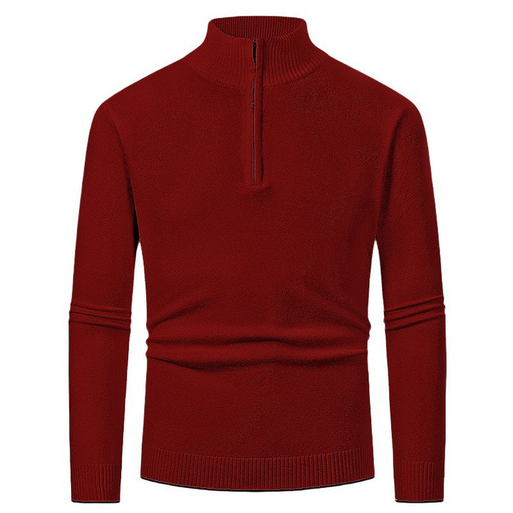Men's elegant turtleneck sweater with full-length zipper Lisslune