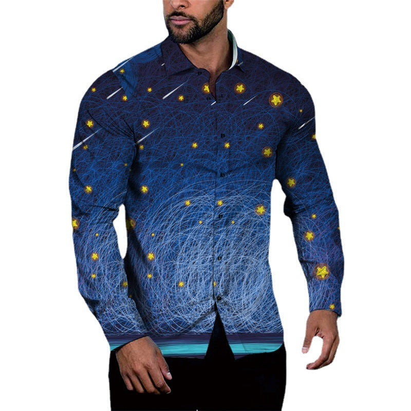 Men's long-sleeve shirt with modern boucle pattern and stylish cut Lisslune
