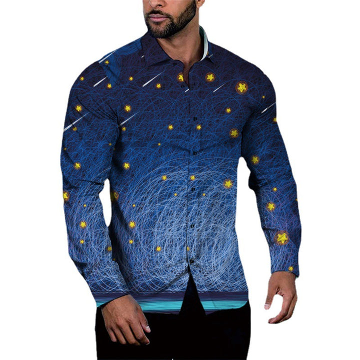 Men's long-sleeve shirt with modern boucle pattern and stylish cut Lisslune