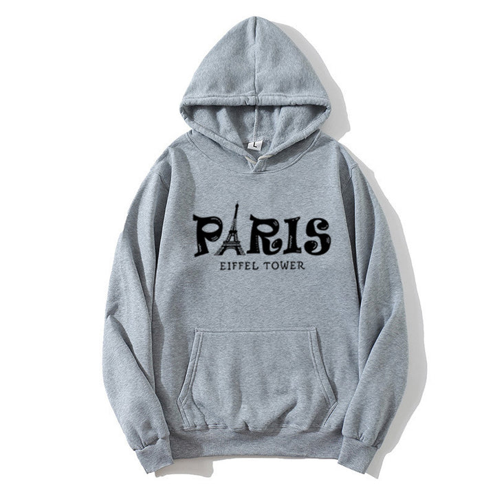 Women's Hoodie with Creative Paris Design Lisslune