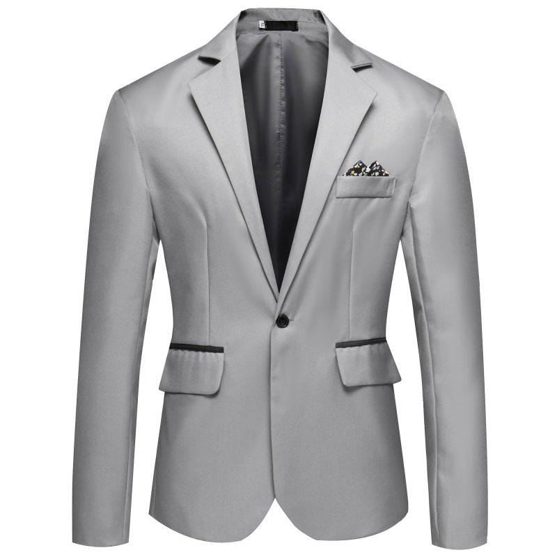 Men's Elegant Blazer with Silky-Matte Surface and Button Details Lisslune