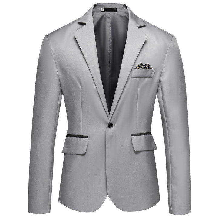 Men's Elegant Blazer with Silky-Matte Surface and Button Details Lisslune