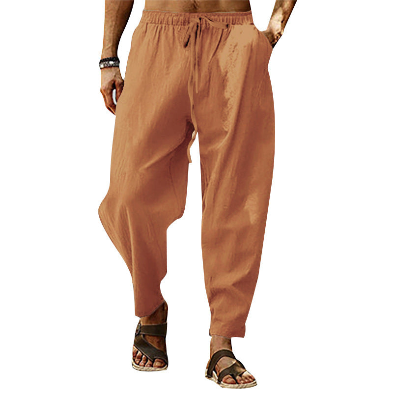 Men's lightweight and comfortable leisure pants with elastic waistband Lisslune