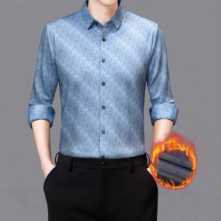 Men's cotton shirt with modern lettering Lisslune