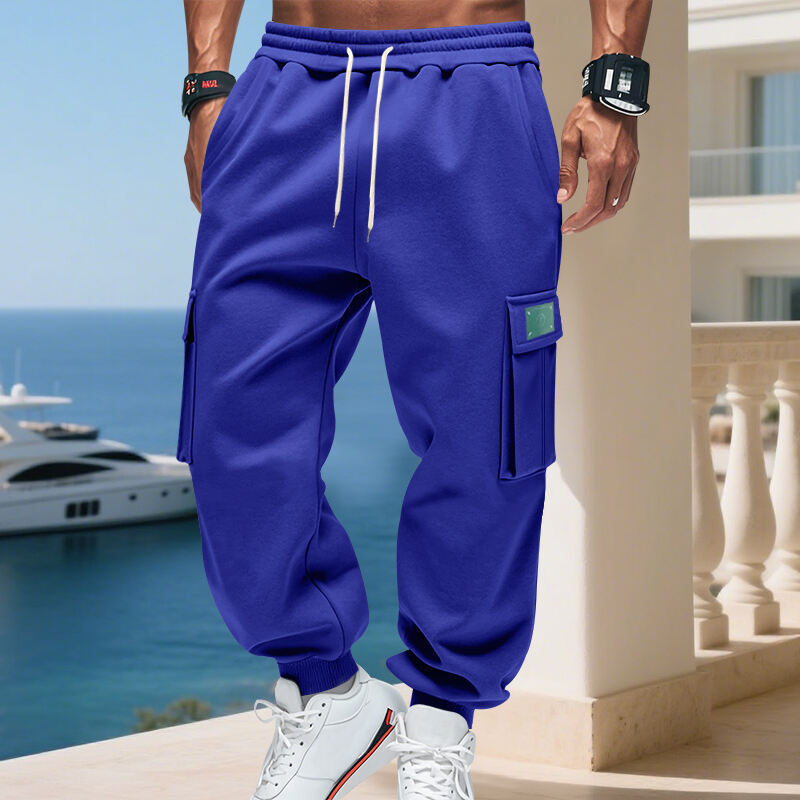 Men's cargo jogging pants with elastic waistband and practical pockets Lisslune