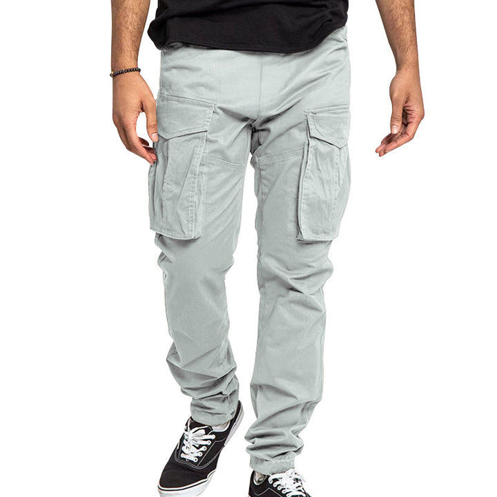 Men's multifunctional cargo pants with elastic waistband and generous pockets Lisslune