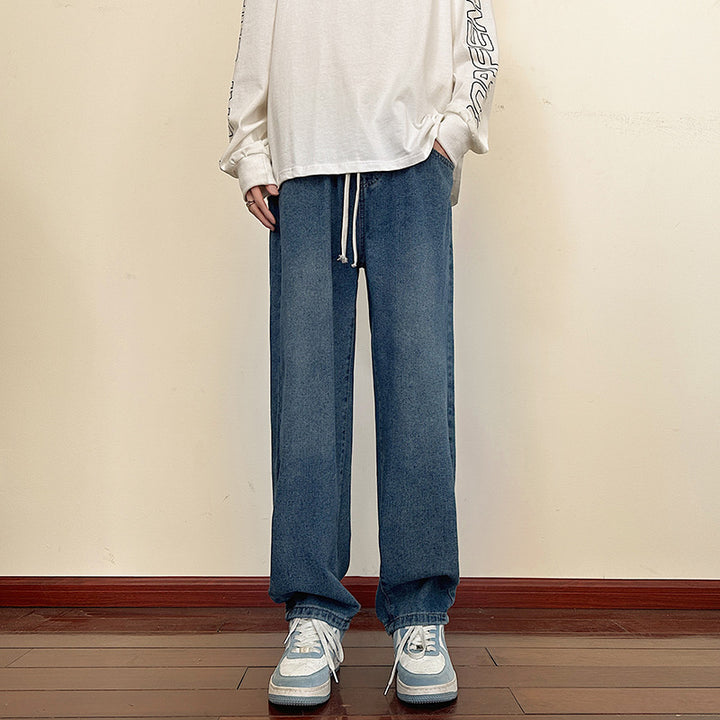Men's loose Cargo Jeans with elastic waistband and practical pockets Lisslune