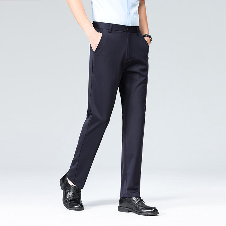 Men's elegant office pants with elastic waistband and breathable material Lisslune