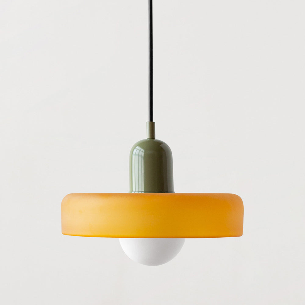 Lisslune | Coloured Glass Pendant Light – Elegant Bauhaus-Style Hanging Lamp for Living Room & Dining Area