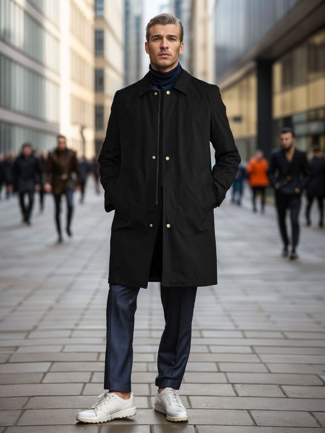 Men's fashionable transitional coat with practical pockets and water-repellent fabric Lisslune
