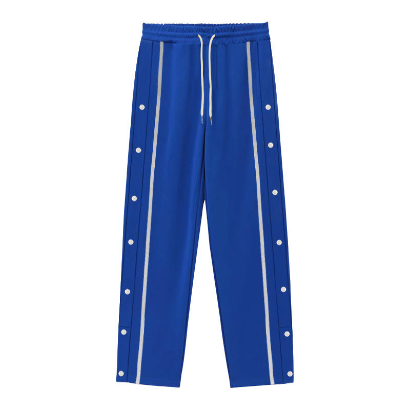 Men's sporty training pants with snap button details and breathable function Lisslune