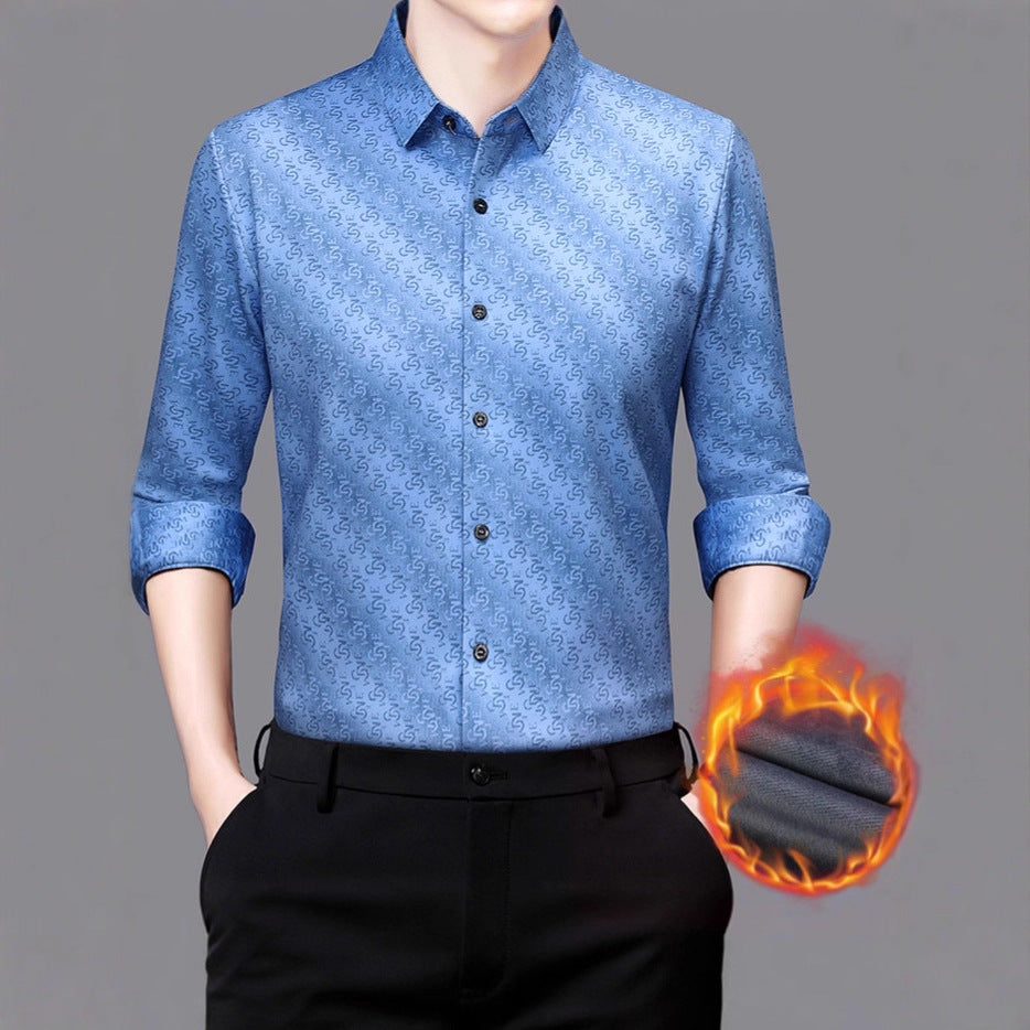 Men's cotton shirt with modern lettering Lisslune