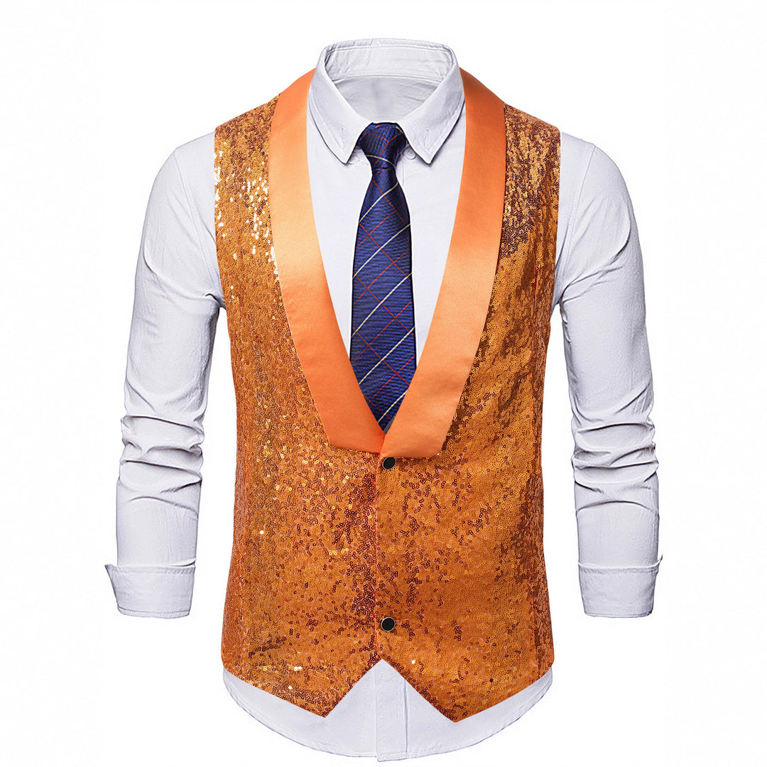 Men's glamorous sequin vest Lisslune