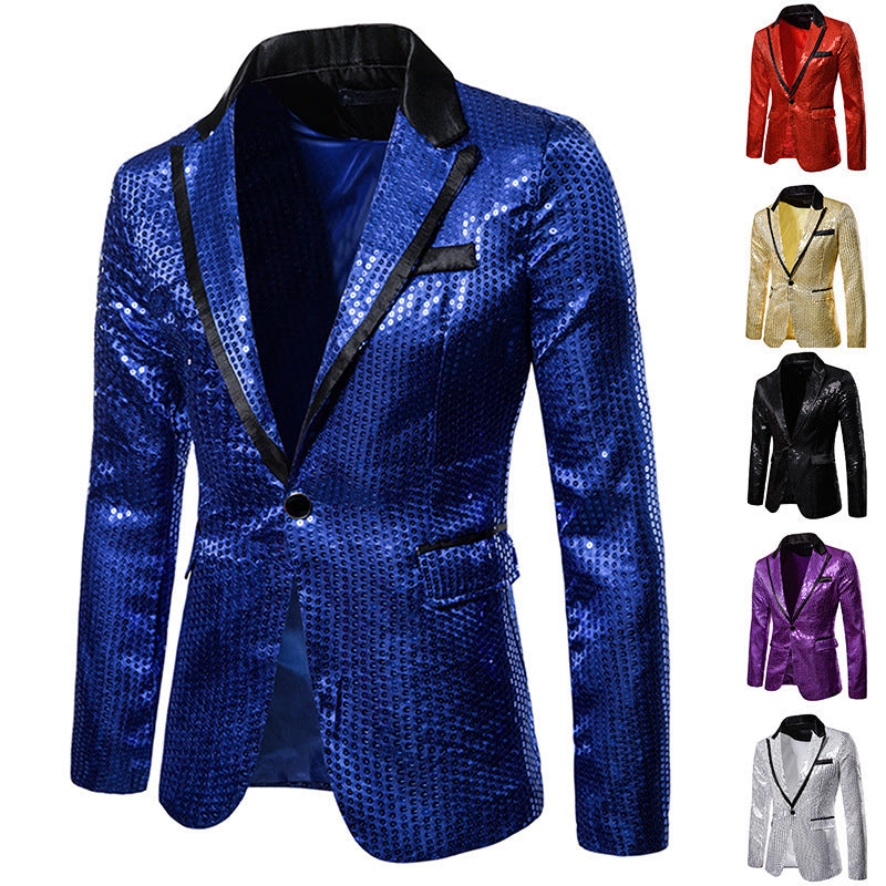 Men's glittering sequin blazer Lisslune