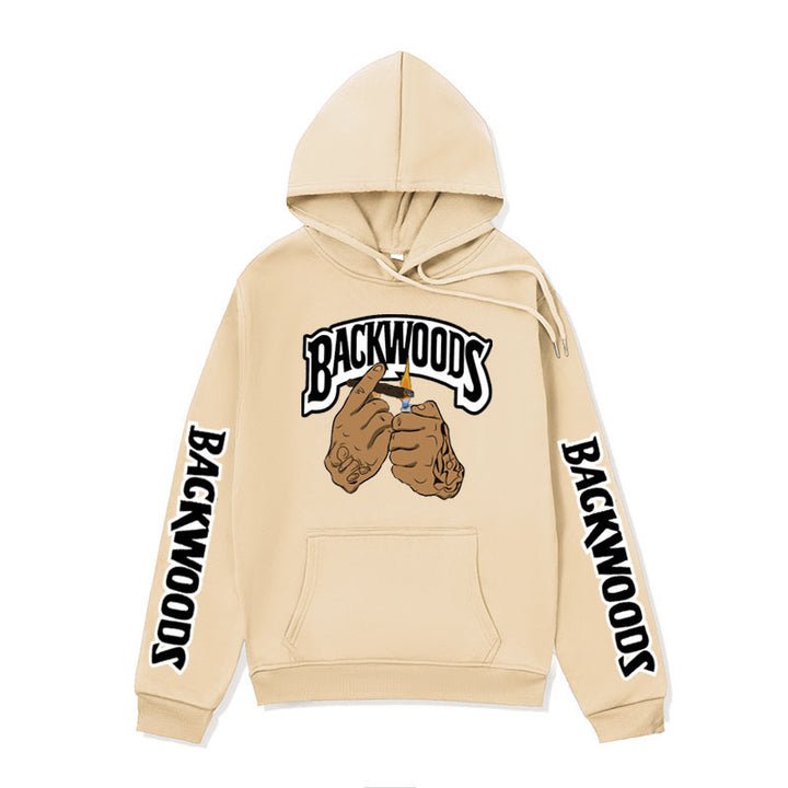 Women’s hooded sweater with creative graphic design and side kangaroo pockets Lisslune