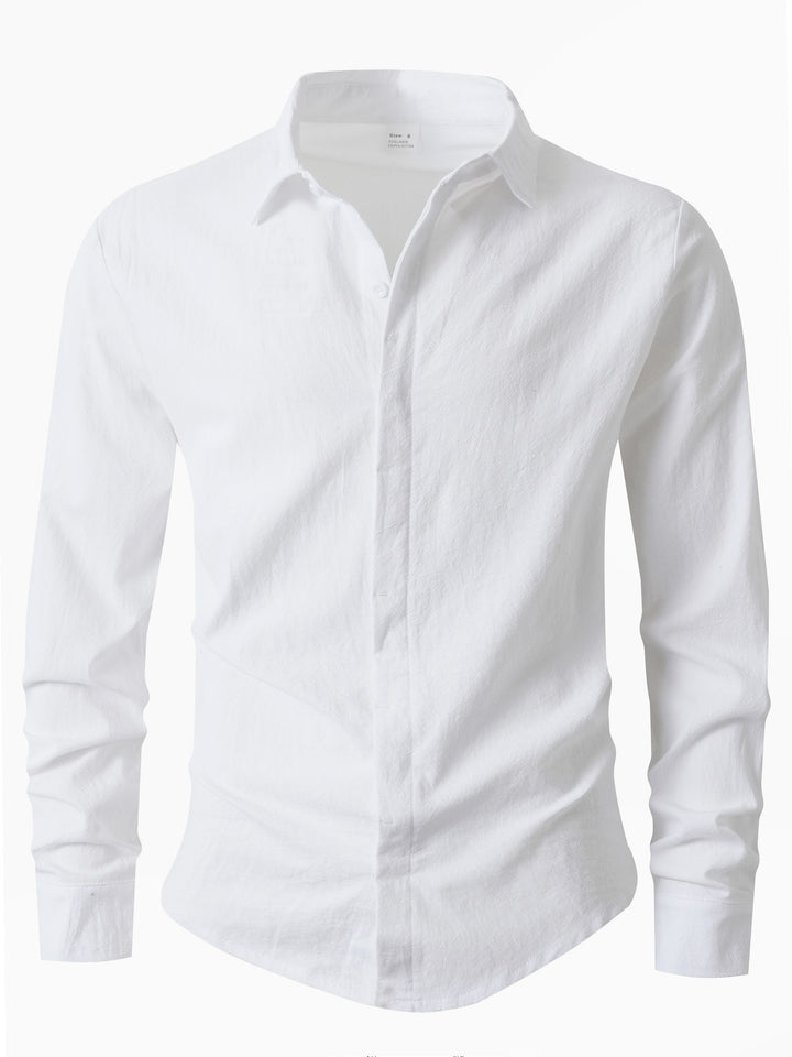 Men's Elegant Casual Shirt with Slim Fit Cut Lisslune