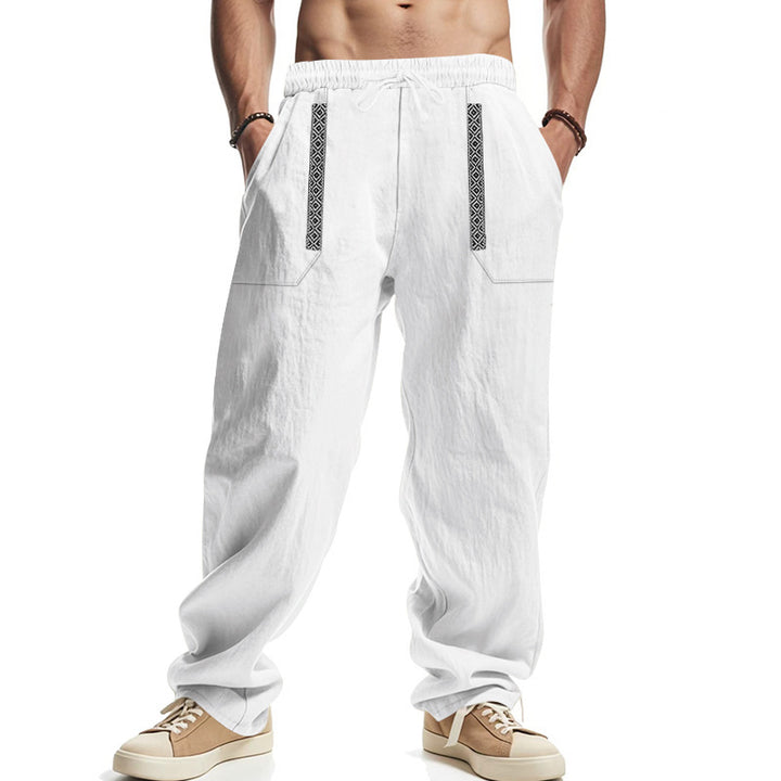 Men's cargo pants with elastic waistband and multifunctional pockets Lisslune