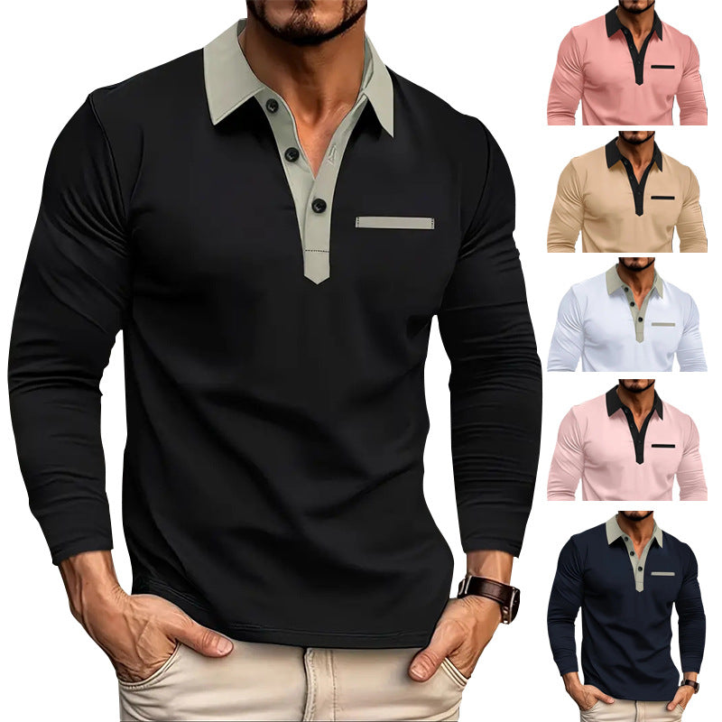 Men's polo shirt with modern collar and practical chest pocket Lisslune