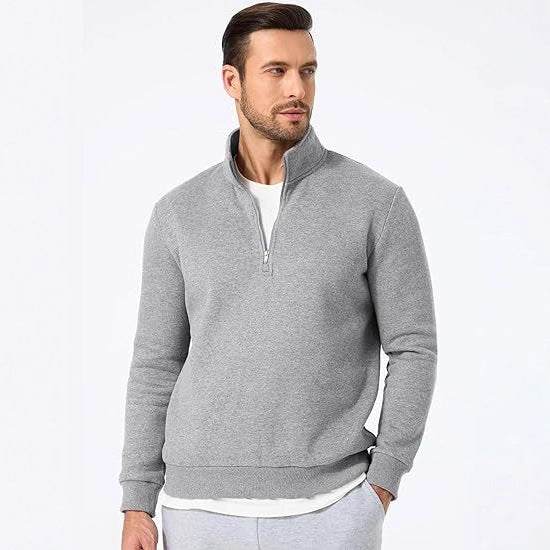 Men's sweatshirt with half zipper and modern cut Lisslune
