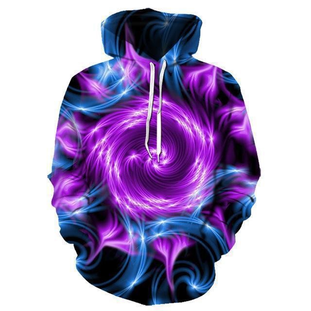 Men's hooded shirt with vibrant tiger design and fiery accents Lisslune