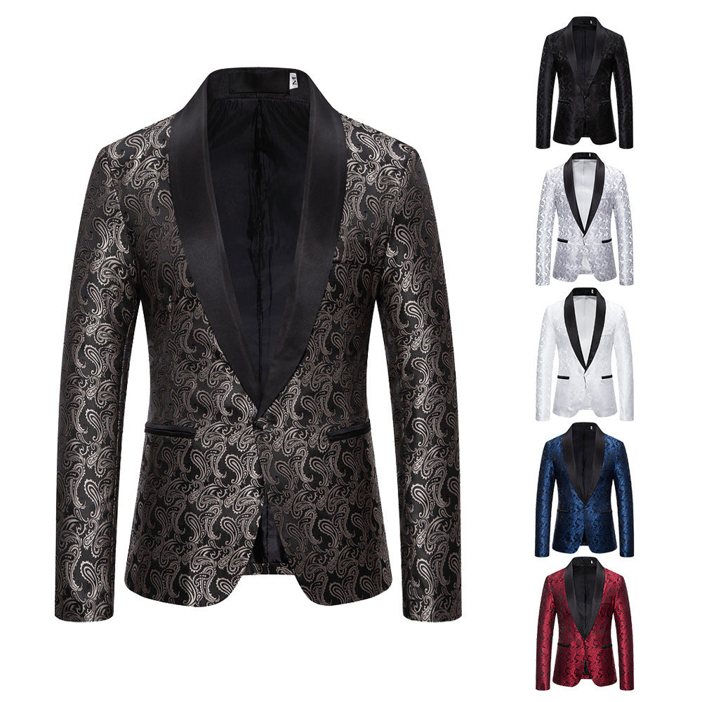 Men's extravagant tuxedo jacket with paisley pattern Lisslune