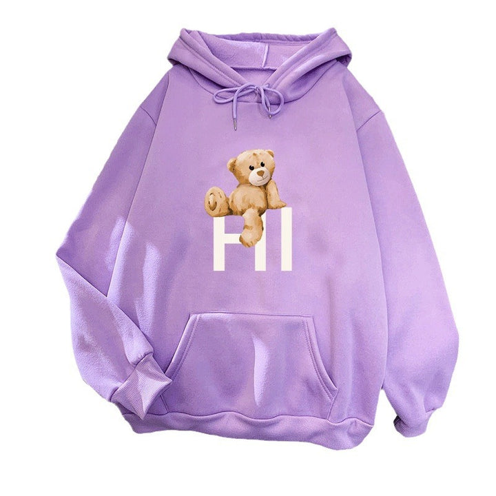Women's hoodie with cute bear design Lisslune