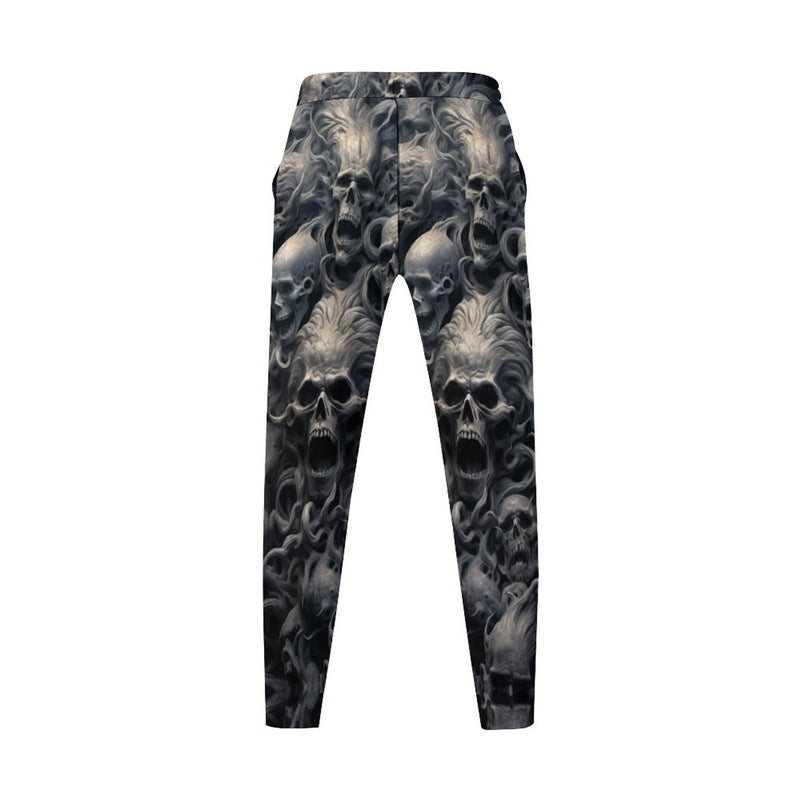 Men's cargo pants with unique skull pattern and elastic waistband Lisslune