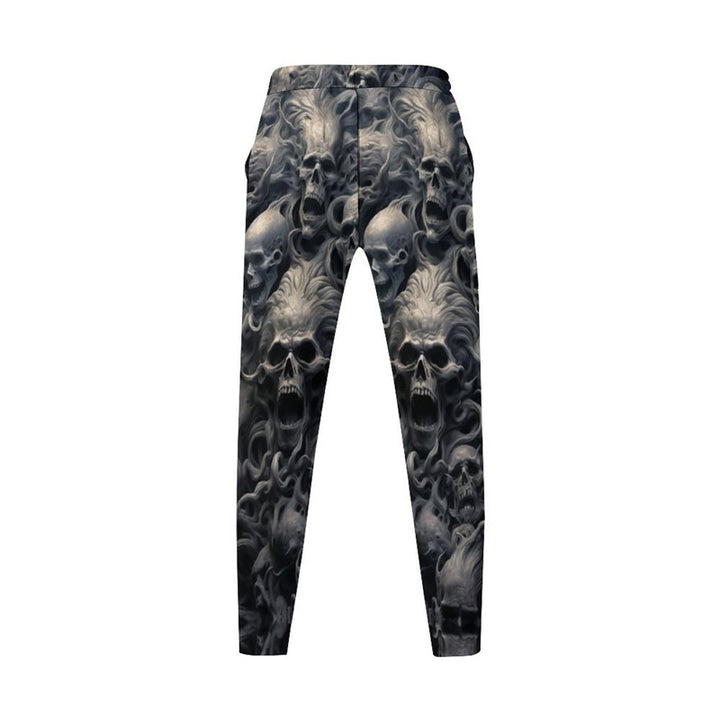Men's cargo pants with unique skull pattern and elastic waistband Lisslune