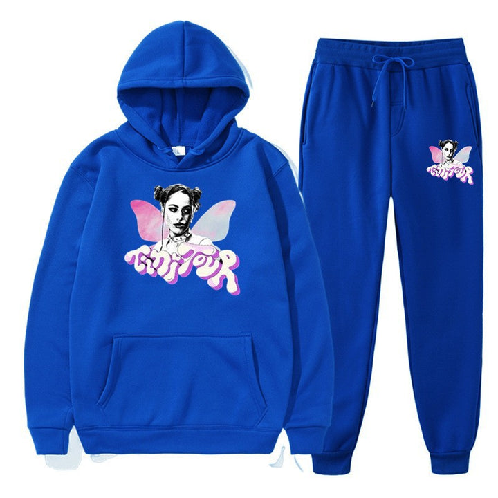 Women's sweatshirt and jogging pants set with creative graphic design Lisslune