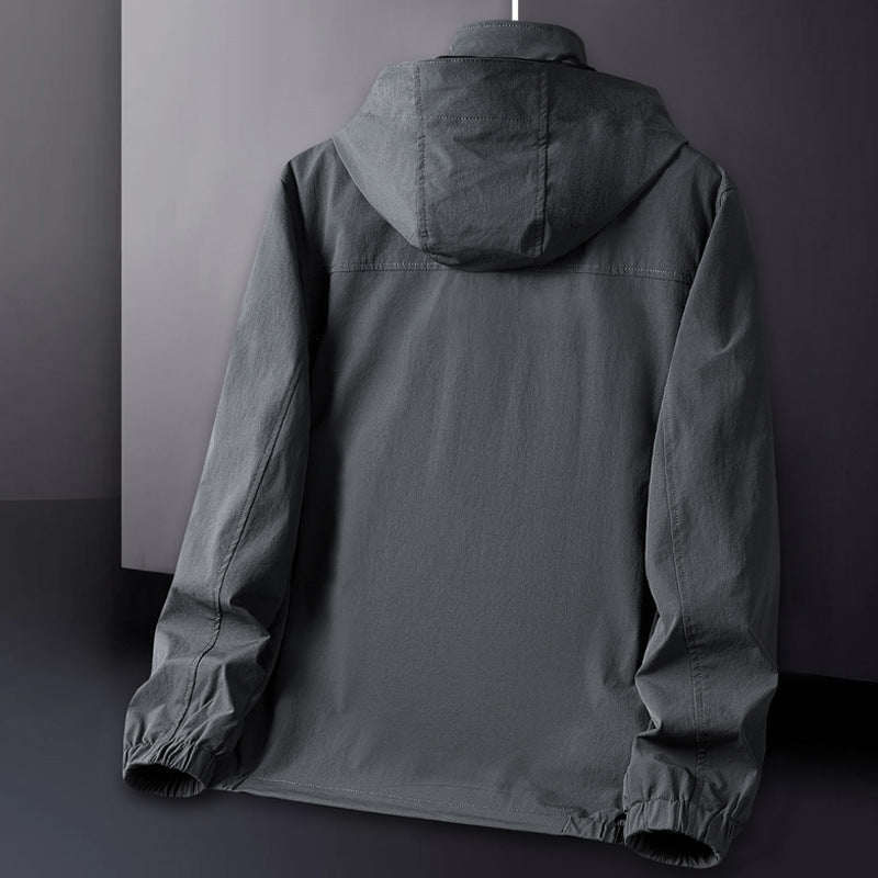 Men's Breathable Functional Jacket with Adjustable Hood Lisslune