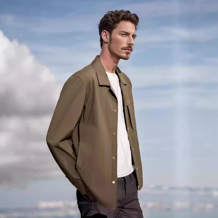 Men's lightweight utility jacket with practical pockets and modern design Lisslune