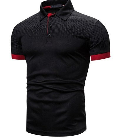 Men's polo shirt with dynamic gradient colors and modern contrast details Lisslune