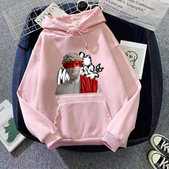 Women’s hoodie with modern graphic print and inspiring lettering Lisslune