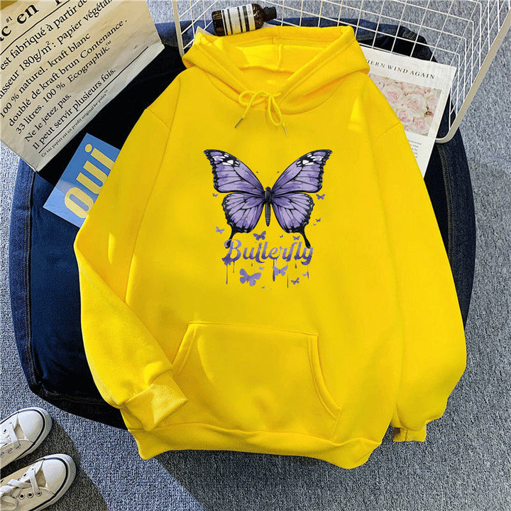 Women's hoodie with colorful butterfly motif Lisslune