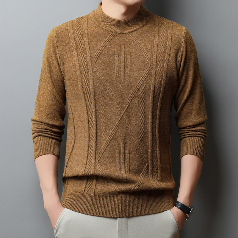 Men's knit sweater with modern structured design Lisslune