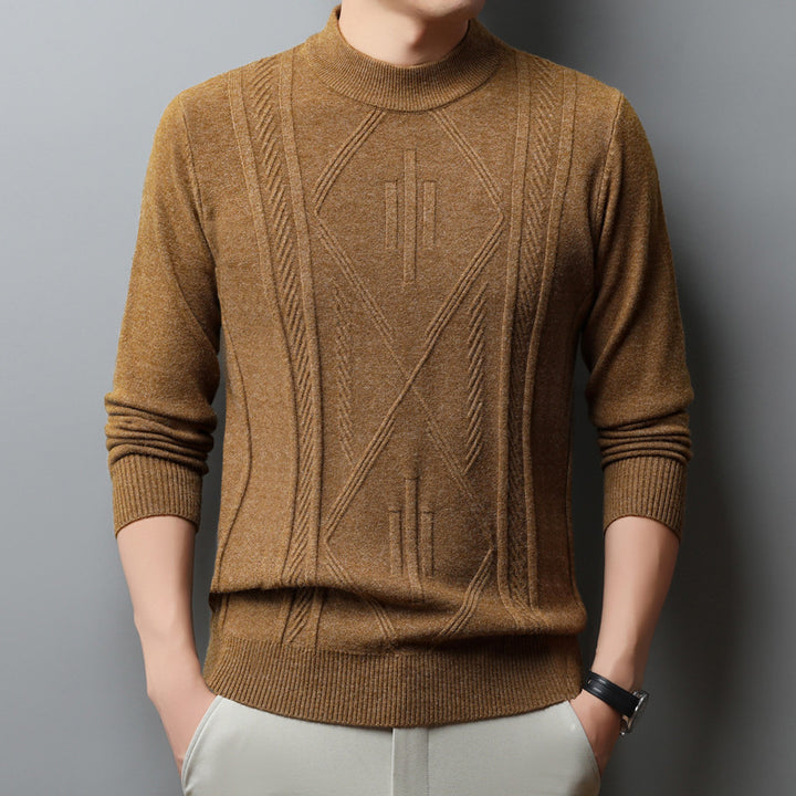 Men's knit sweater with modern structured design Lisslune