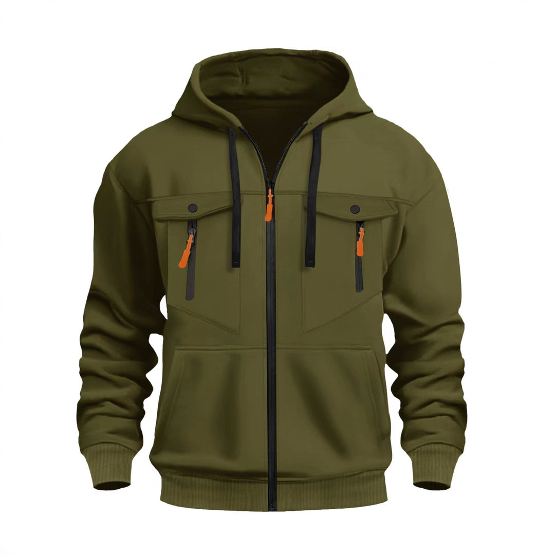 Men's practical hoodie jacket with functional zip pockets and sporty design Lisslune