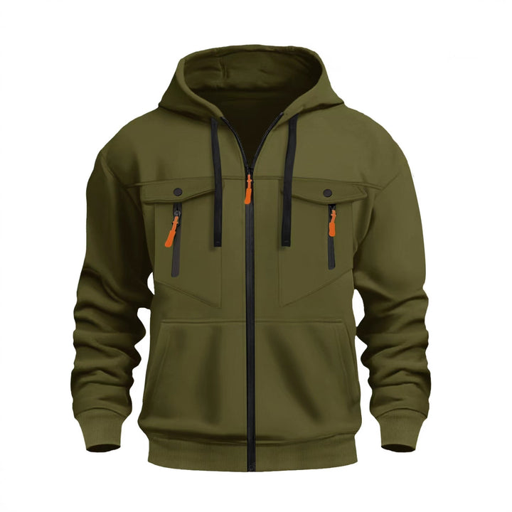 Men's practical hoodie jacket with functional zip pockets and sporty design Lisslune