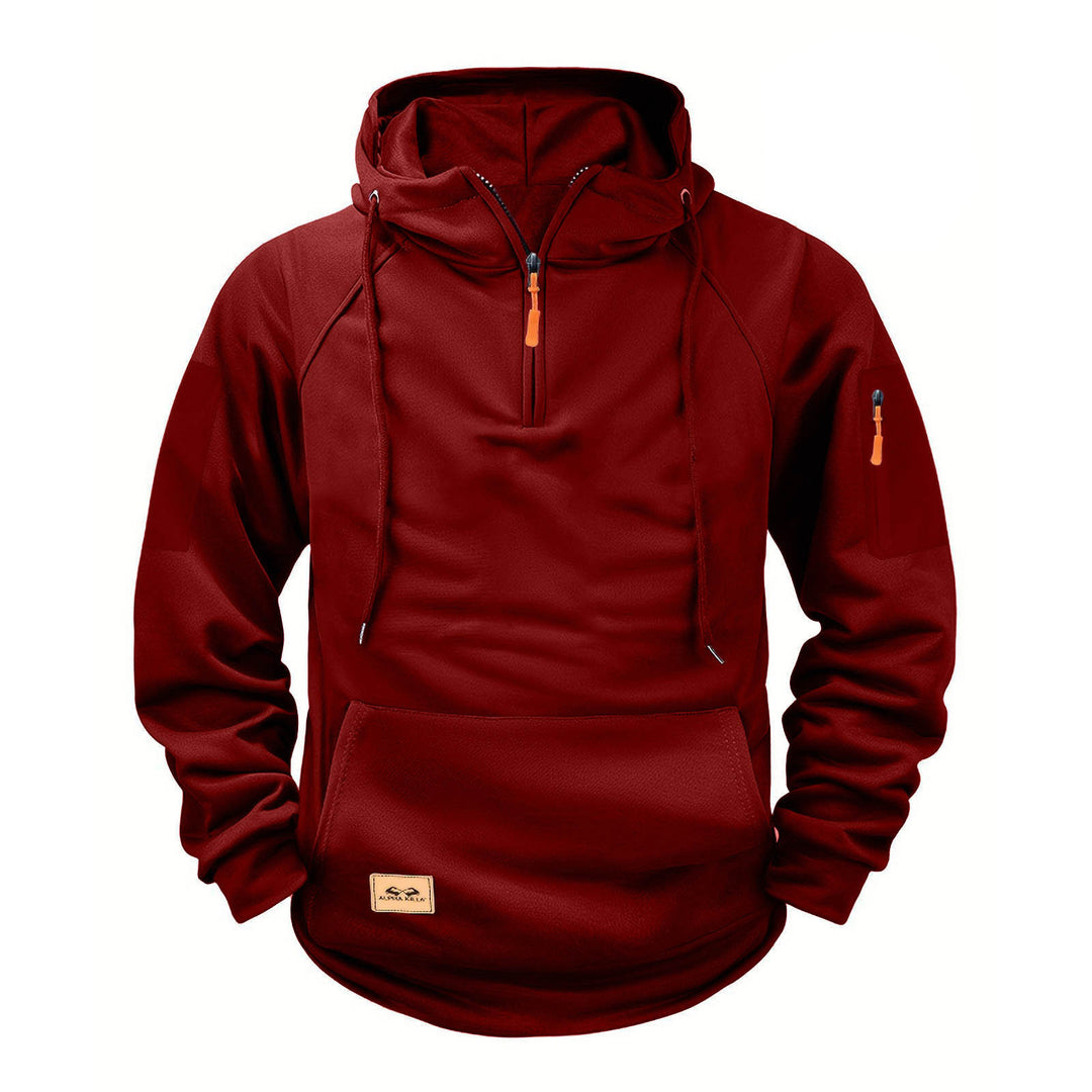 Men's sporty hoodie with practical zipper Lisslune