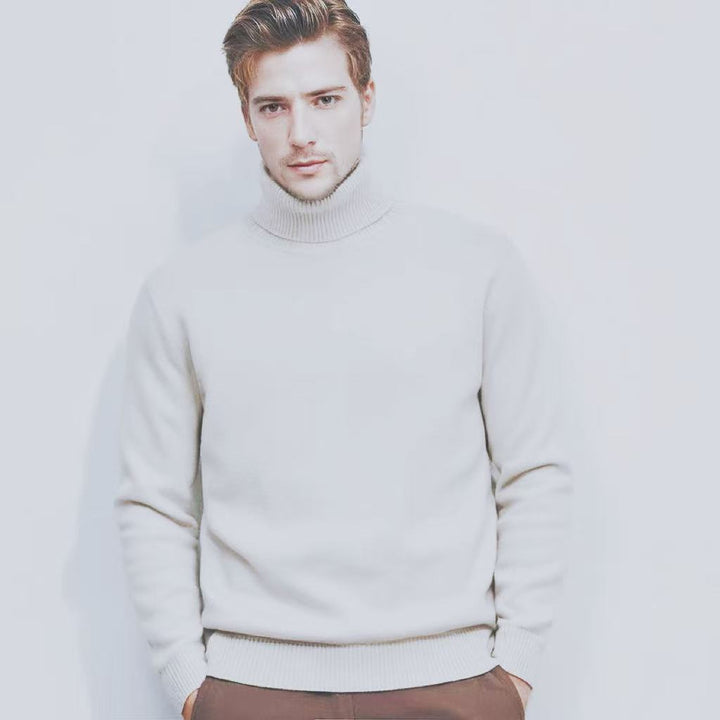 Men's turtleneck sweater made of fine knitting Lisslune