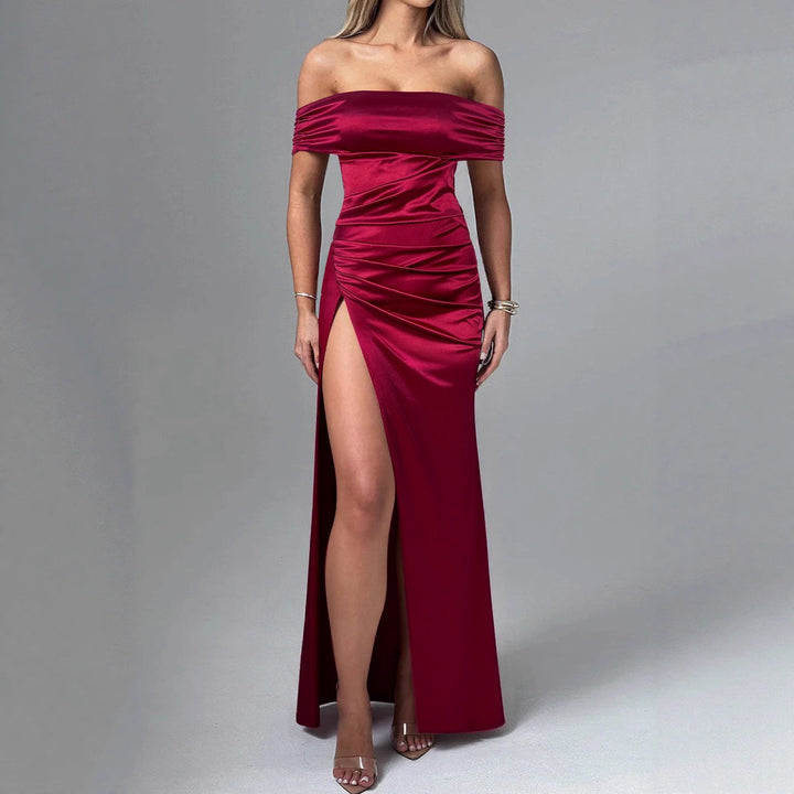 Damen Figurbetontes Asymmetrisches Abendkleid Lisslune