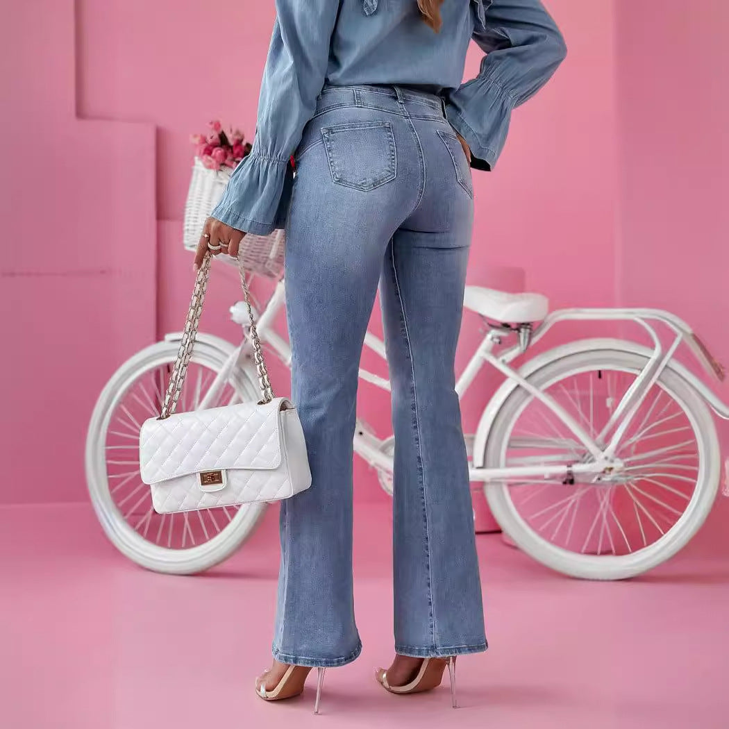 Ladies blouse shirt with ruffles and trendy collar Lisslune