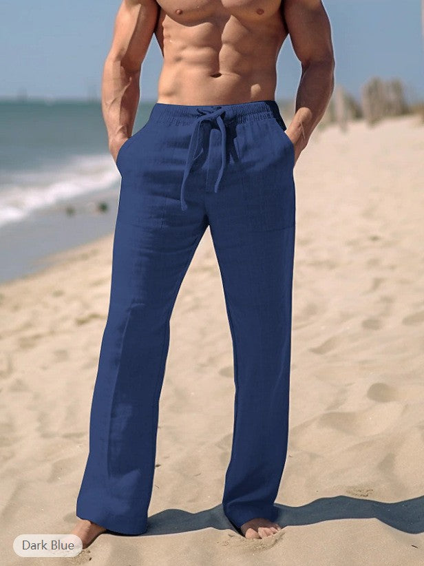 Men's Lightweight Beach Pants made of breathable linen fabric Lisslune