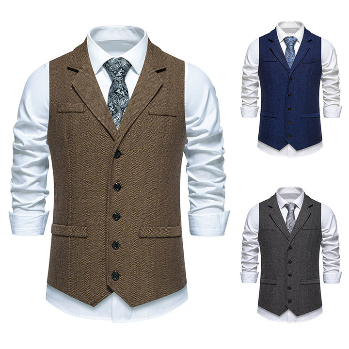 Men's elegant suit vest made of high-quality fabric Lisslune