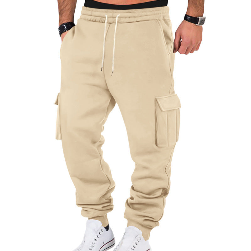 Men's cargo jogging pants with elastic waistband and practical pockets Lisslune