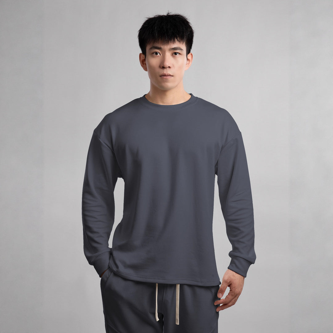 Men's Casual Long Sleeve Shirt with Soft Grip and Relaxed Fit Lisslune