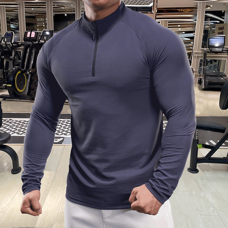 Men's functional shirt with half zipper and breathable structure Lisslune