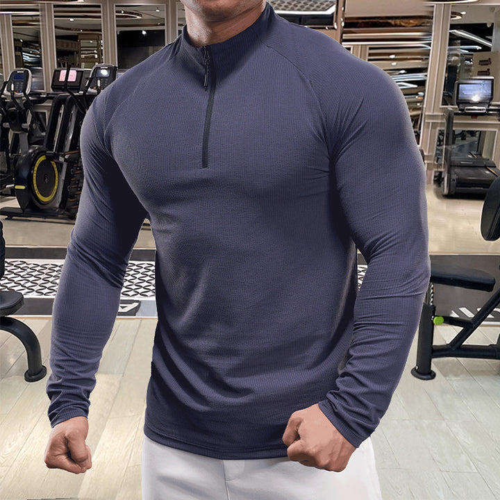 Men's functional shirt with half zipper and breathable structure Lisslune