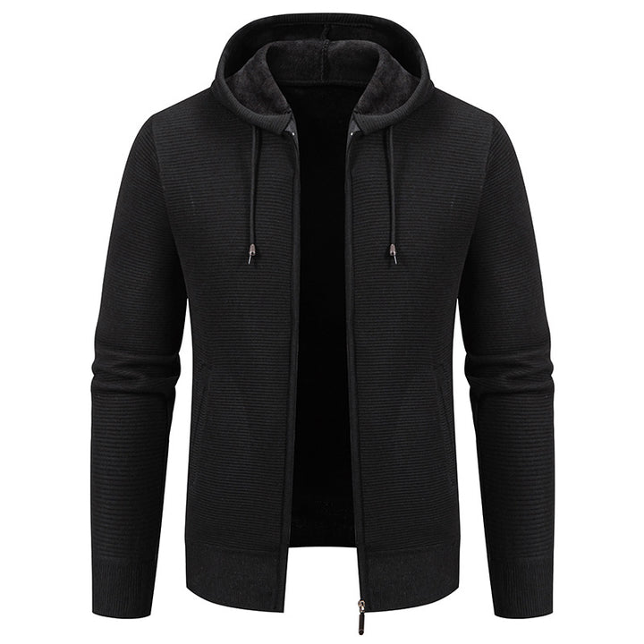 Men's modern hooded jacket with textured design and practical pockets Lisslune